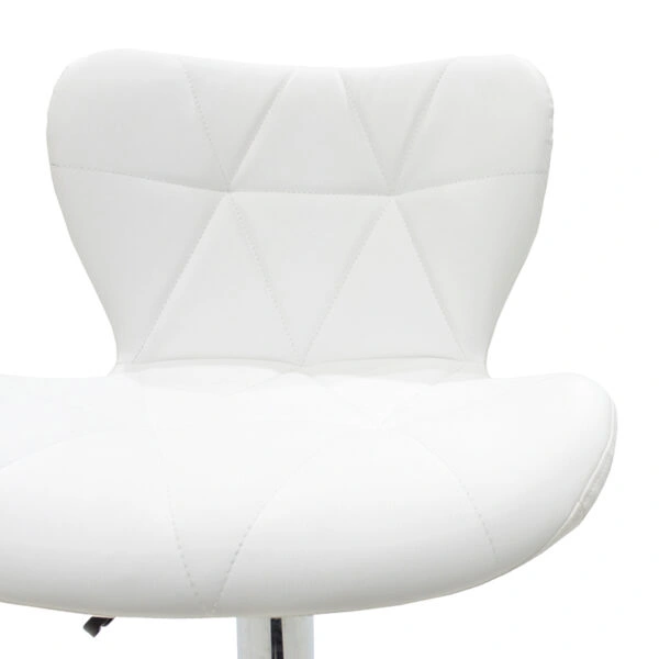 Σκαμπό μπαρ Coozy pu σε λευκό χρώμα σκελετός χρωμίου