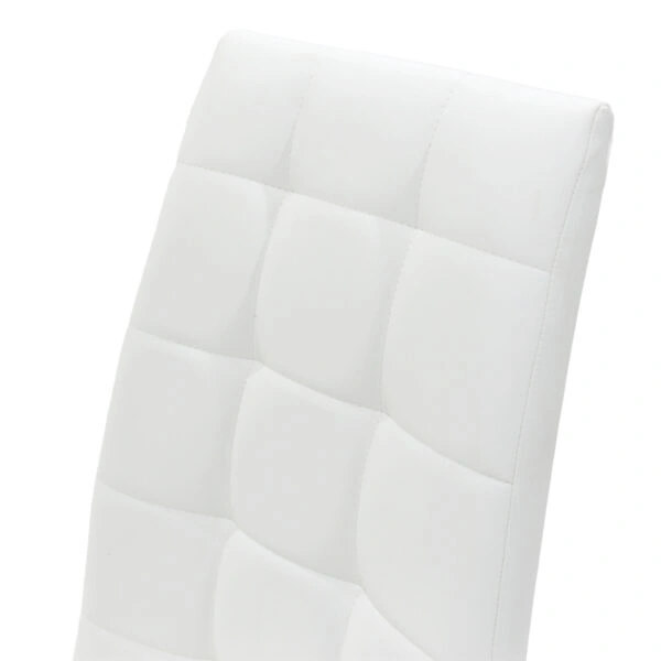 Καρέκλα Darrell pu λευκό-βάση χρωμίου 42x49x106εκ