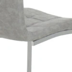 Καρέκλα Darrell  pu αντικέ γκρι-βάση χρωμίου 42x49x106εκ