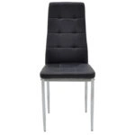 Καρέκλα Cube PU μαύρο-πόδι χρωμίου