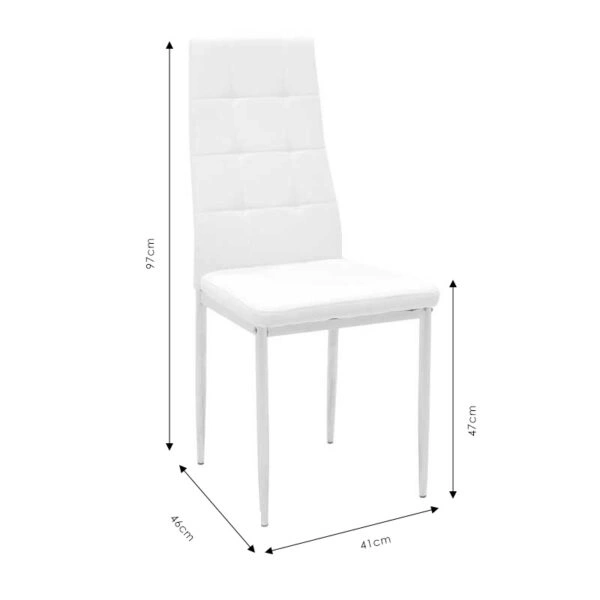 Καρέκλα Cube PU μόκα-πόδι χρωμίου