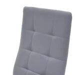 Καρέκλα Cube PU γκρι-πόδι χρωμίου