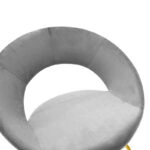 Καρέκλα Valentina βελούδο γκρι-χρυσό πόδι