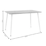 Τραπέζι Cuba  MDF sonoma-λευκό 120x80x75εκ