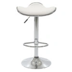 Σκαμπό μπαρ Enzo  πτυσσόμενο λευκό pu-μέταλλο χρωμίου 45x44x87εκ