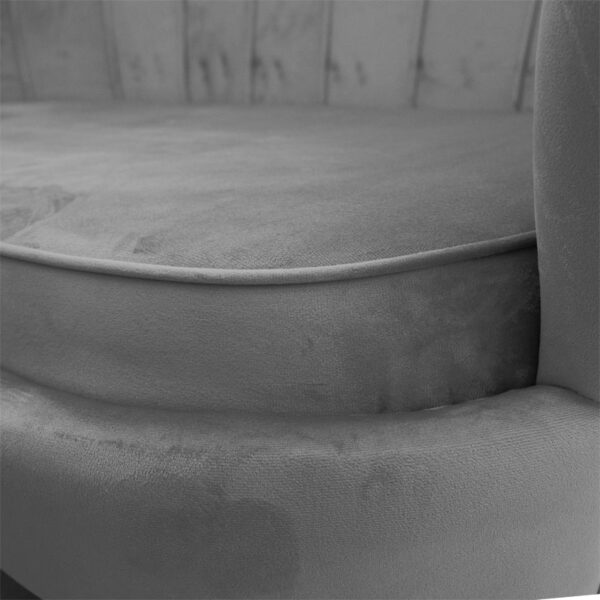 Καναπές 2θέσιος Daimon βελούδο γκρι 134x70x77εκ