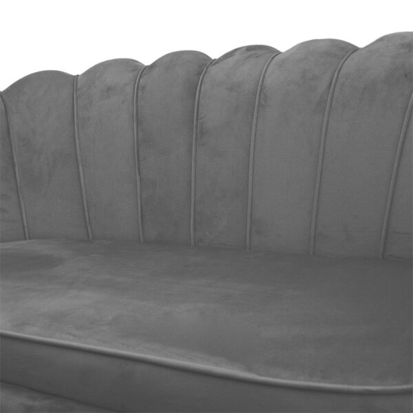 Καναπές 2θέσιος Daimon βελούδο γκρι 134x70x77εκ