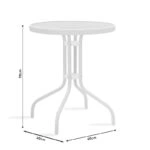 Τραπέζι Watson μέταλλο καφέ-γυαλί Φ60x70εκ