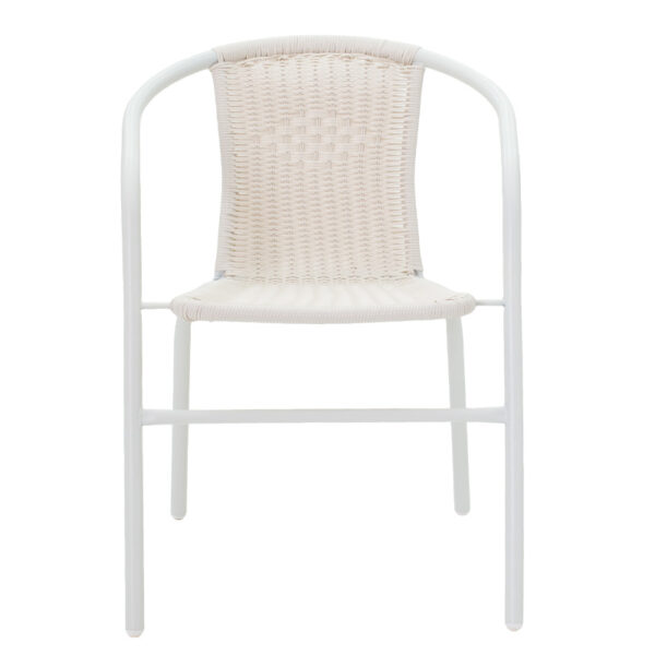 Πολυθρόνα Obbi  μέταλλο-pe λευκό 53x59x72εκ