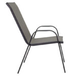 Πολυθρόνα Calan  μέταλλο μαύρο-textilene μαύρο 54x74x91εκ