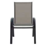 Πολυθρόνα Calan  μέταλλο μαύρο-textilene μαύρο 54x74x91εκ