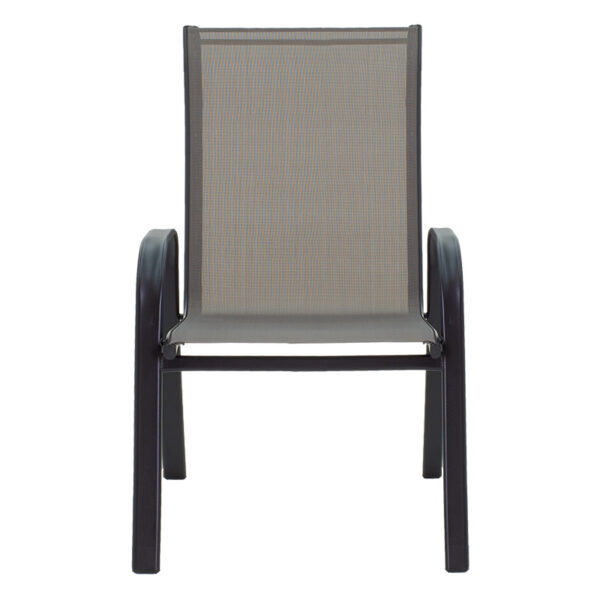 Πολυθρόνα Calan  μέταλλο μαύρο-textilene μαύρο 54x74x91εκ