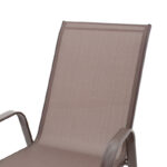 Πολυθρόνα Calan μέταλλο σκούρo καφέ-textilene καφέ 54x74x91εκ