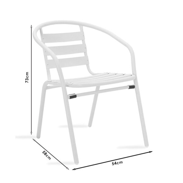 Πολυθρόνα Tade  μέταλλο λευκό 54x58x73εκ