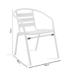 Πολυθρόνα Tade στοιβαζόμενη μέταλλο μαύρο 54x58x73εκ