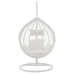 Κούνια Nadim  κρεμαστή μέταλλο-pe-μαξιλάρι λευκό