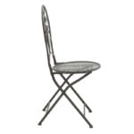 Τραπεζαρία Abriel σετ 3τεμ μέταλλο ανθρακί antique