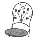 Τραπεζαρία Abriel σετ 3τεμ μέταλλο ανθρακί antique