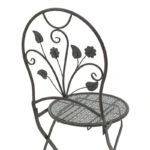 Τραπεζαρία Abriel σετ 3τεμ μέταλλο ανθρακί antique