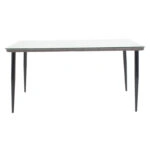 Τραπέζι Naoki  μέταλλο μαύρο-pe γκρι-γυαλί 160x90x78εκ