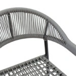 Πολυθρόνα Tiana μέταλλο μαύρο-pe γκρι