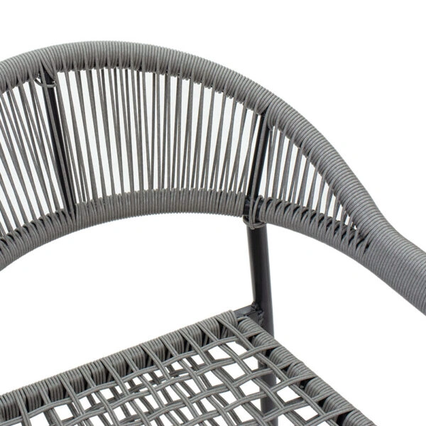 Πολυθρόνα Tiana μέταλλο μαύρο-pe γκρι