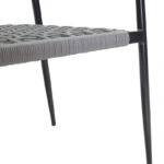 Πολυθρόνα Tiana μέταλλο μαύρο-pe γκρι