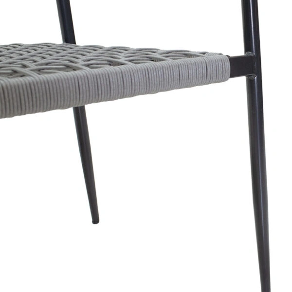 Πολυθρόνα Tiana μέταλλο μαύρο-pe γκρι