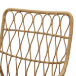 Πολυθρόνα Naoki μέταλλο μαύρο-pe φυσικό-μαξιλάρι