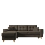 Καναπές Γωνιακός  Αναστρέψιμη Γωνία JESSIE 235x160x85cm Καφέ