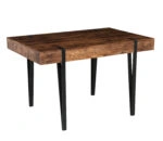 Τραπέζι Τραπεζαρίας MOTHMA Καρυδί/Μαύρο MDF/Μέταλλο 120x80x75cm