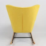 Πολυθρόνα Κουνιστή  CANDY CANE Κίτρινο Ύφασμα/Μέταλλο/Ξύλο 91x67x86cm