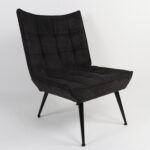 Πολυθρόνα LAURINA Μαύρο Ύφασμα/Μέταλλο 96x69x82cm