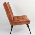 Πολυθρόνα  LAURINA Πορτοκαλί Ύφασμα/Μέταλλο 96x69x82cm