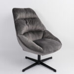 Πολυθρόνα CHANTIERI Γκρι Ύφασμα/Μέταλλο 94x71x83cm