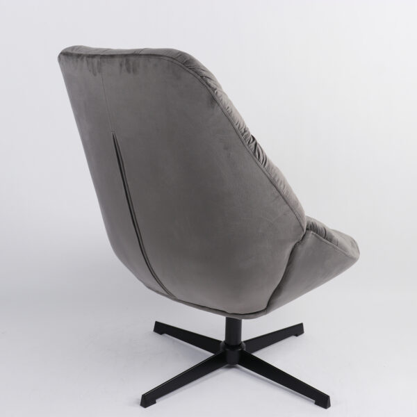 Πολυθρόνα CHANTIERI Γκρι Ύφασμα/Μέταλλο 94x71x83cm