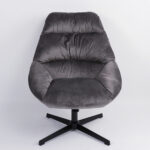 Πολυθρόνα CHANTIERI Γκρι Ύφασμα/Μέταλλο 94x71x83cm