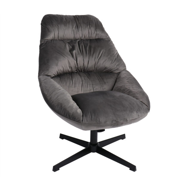 Πολυθρόνα CHANTIERI Γκρι Ύφασμα/Μέταλλο 94x71x83cm