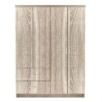 Ντουλάπα HOYA WAX Φυσικό Χρώμα 119x42x181cm