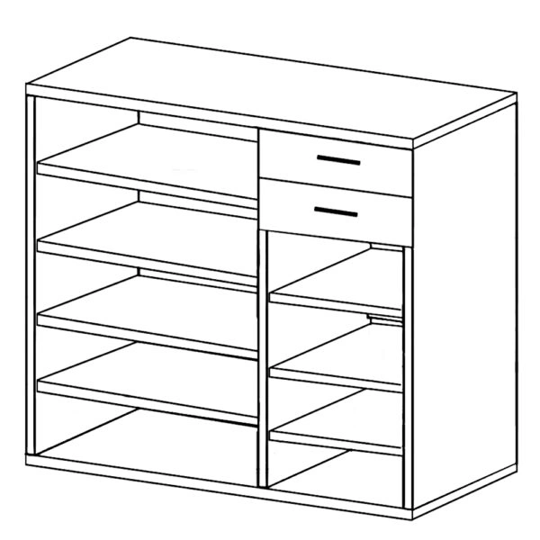 Παπουτσοθήκη MARIE Φυσικό Μοριοσανίδα/Μελαμίνη 120x33x100cm