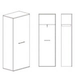 Ντουλάπα INGVILD Φυσικό Μοριοσανίδα 60x40x180cm