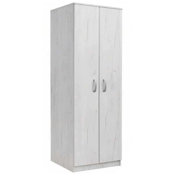 Ντουλάπα Δίφυλλη  REIDUN Λευκό Μοριοσανίδα 60x50x195cm