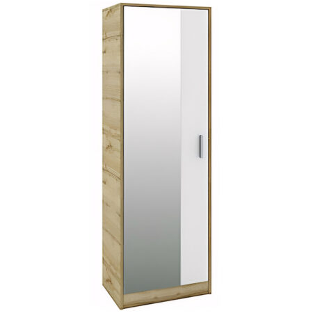 Ντουλάπα SOLFRID Με Καθρέπτη Φυσικό Μοριοσανίδα 48x40x180cm