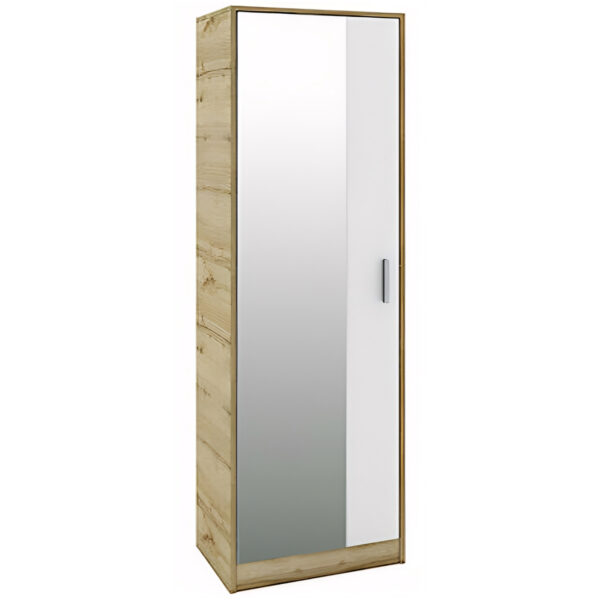 Ντουλάπα SOLFRID Με Καθρέπτη Φυσικό Μοριοσανίδα 48x40x180cm