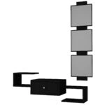 Έπιπλο Εισόδου Patmos Μαύρο 100x22x140cm