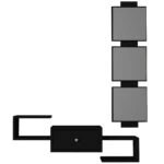 Έπιπλο Εισόδου Patmos Μαύρο 100x22x140cm