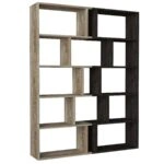 Βιβλιοθήκη Idra Ανοιχτό Καφέ/Σκούρο Καφέ 124x26x159cm