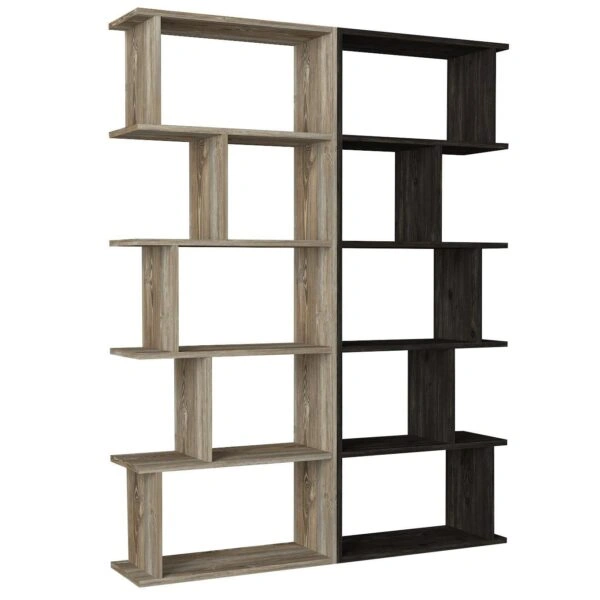 Βιβλιοθήκη Idra Ανοιχτό Καφέ/Σκούρο Καφέ 124x26x159cm