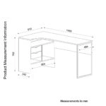 Γραφείο LOLA Φυσικό/Μαύρο 145x81x76cm