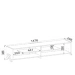 Έπιπλο Τηλεόρασης  IRAKLEIA Καρυδί Μοριοσανίδα/Μελαμίνη 148x30x39cm